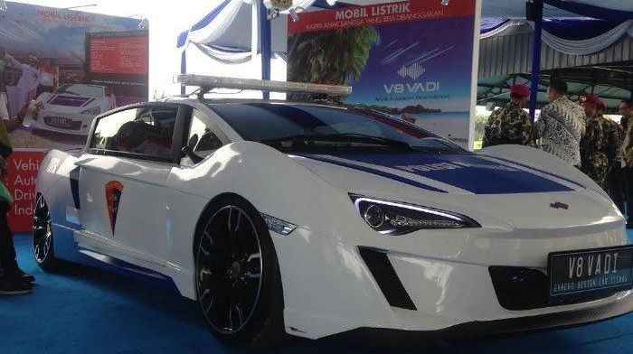 Mobilnya listrik V8 VADI produksi Institut Teknologi Nasional (ITenas) Bandung bekerja sama dengan perusahan V8 Sound akan dijadikan mobil patroli TNI AL.   