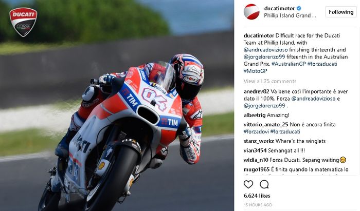Postingan tim Ducati MotoGP