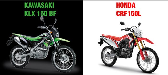 Kawasaki KLX 150 BF dan Honda CRF150L