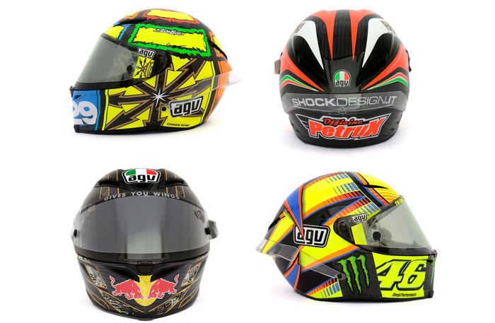 Ilustrasi helm AGV MotoGP