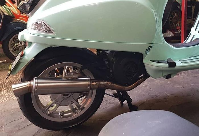 Knalpot ini bisa untuk Vespa 150 3V dan 3V i-Get 