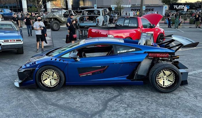 Tampilan samping modifikasi Lamborghini Gallardo berjantung Toyota 2JZ