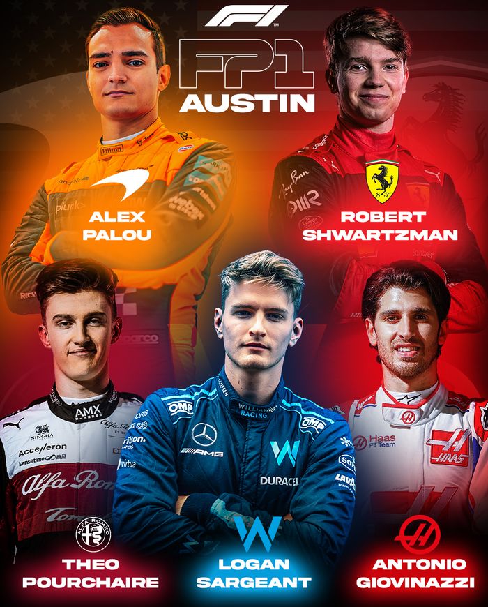 Lima pembalap pengganti yang mengikuti sesi FP1 F1 Amerika 2022