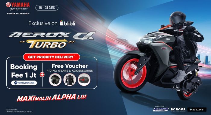 Pembelian Yamaha Aerox Alpha secara online akan mendapat keuntungan bagi konsumen