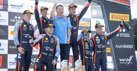 Petinggi Hyundai Tersenyum Lebar, Pereli Tim Hyundai Catat Sejarah Sapu Bersih Podium Reli Akropolis 2022