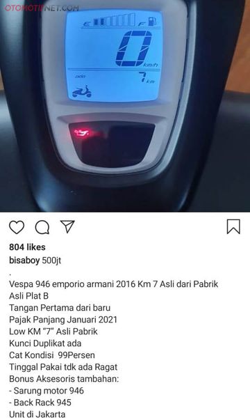 Bikin Melongo Vespa 946 Kondisi Seken Tembus Setengah Miliar Gridoto Com
