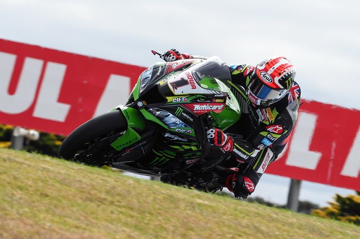 Pembalap tim Kawasaki yang juga juara dunia bertahan, Jonatahan Rea tercepat latihan pertama Superbike Australia 2019