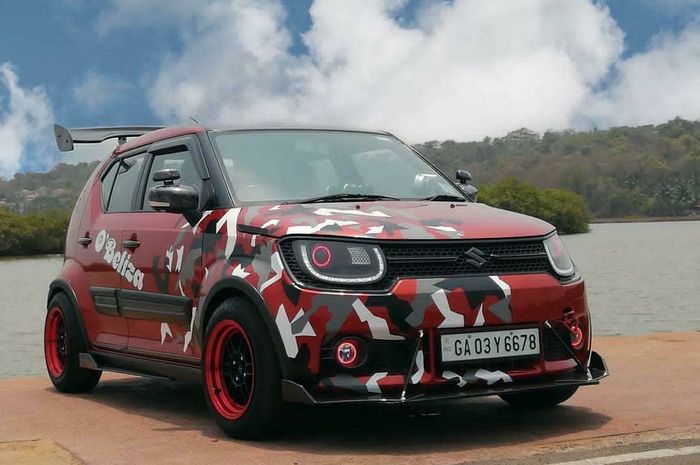 Modifikasi Suzuki Ignis bergaya racing datang dari India