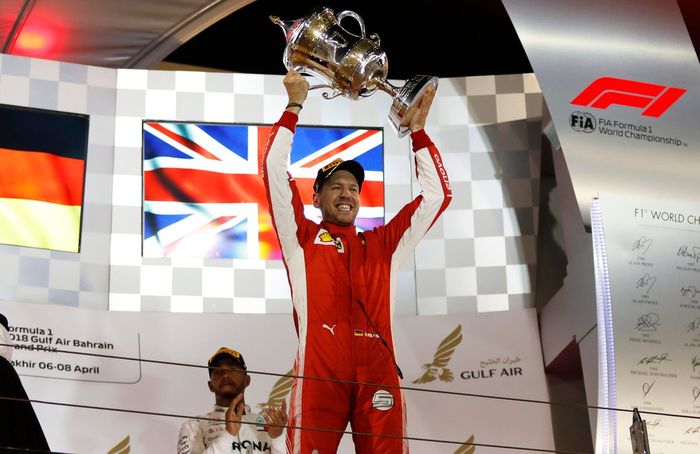 Sebastian Vettel jadi pembalap terbanyak yang menang di GP F1 Bahrain