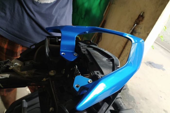 Behel Yamaha Aerox 155 setelah terpasang