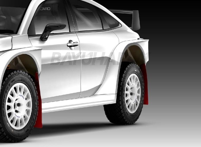 Tampilan samping digimod Toyota Vios baru dipasangi pelek Speedline Corse 2118