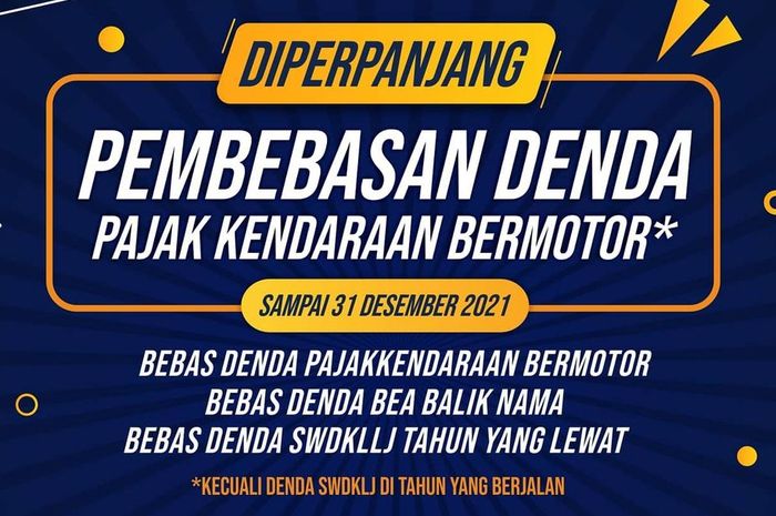 Program penghapusan denda pajak kendaraan dan lainnya di Yogyakarta.