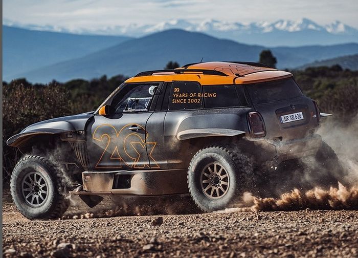 MINI JCW Rally Plus dengan perubahan aerodinamis yang signifikan, menjadi andalan tim X-raid di Reli Dakar 2023