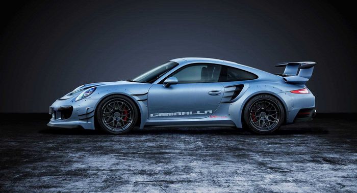 Sisi samping Porsche 911 Turbo garapan Gemballa