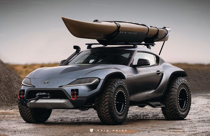 Modifikasi digital Toyota Supra dengan gaya off-road