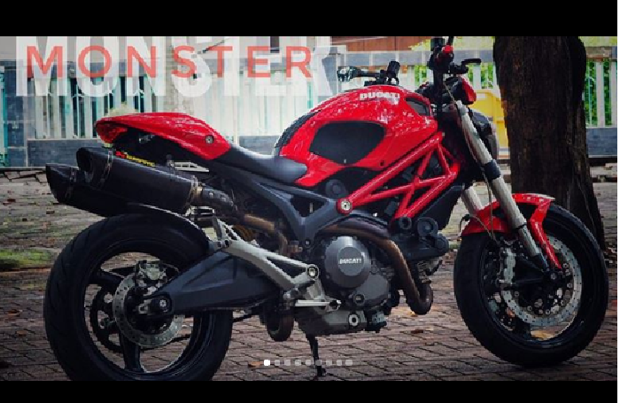 Ducati Monster 696 milik Gilang Dirga yang ditawarkan