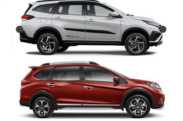 Ilustrasi Toyota Rush dan Honda BR-V, mobil yang bermain di kelas LSUV