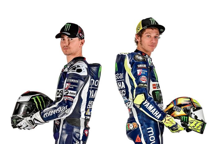 Valentino Rossi dan Jorge Lorenzo saat di Yamaha