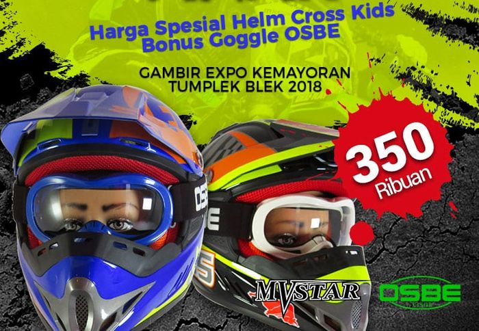 Promo helm cross untuk anak dari OTOBURSA.COM 