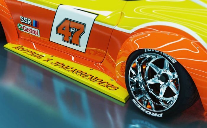 Modifikasi digital Nissan Z Proto bergaya Bosozoku