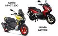Adu Spek Mesin Aprilia SR-GT 200 vs Honda ADV 160, Beda Tipis, Tapi...