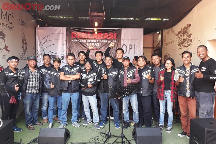 Halal bihalal Kawasaki Retro Riders W175 sekaligus deklarasi KRR Bekasi.