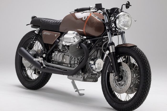 Moto Guzzi 850T4 kustom garapan Axel Budde dari Kaffeemaschine