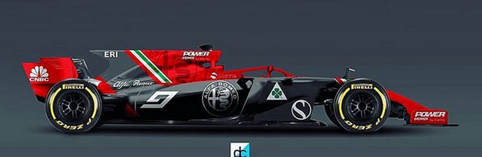 Bendera Italia, Tricolore (merah-putih-hijau) diperkirakan akan menghiasi mobil F1 tim Sauber yang bekerja sama dengan Alfa Romeo mulai 2018