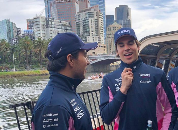 Pembalap Racing Point, Sergio Perez dan Lance Stroll sudah di Melbourne, Australia untuk memulai balapan musim 2019