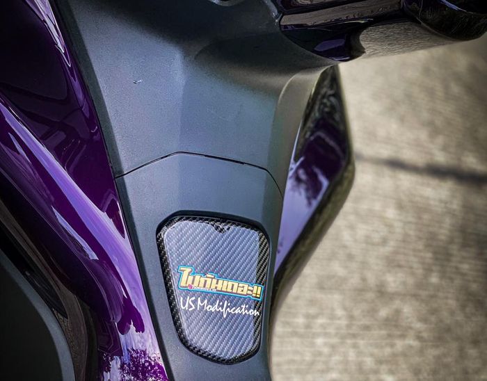 Bodi Honda PCX150 repaint midnight purple dan karbon kevlar