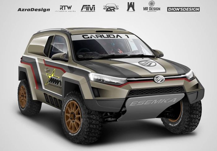 Digital modifikasi Esemka Garuda 1 berjuluk Dakar Rally