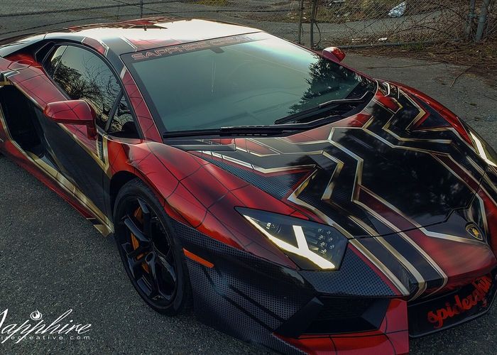 Lamborghini Aventador Nyentrik Gabung Roh Iron Man Dan Spiderman Sekaligus Gridoto Com
