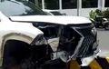 Ban Lepas Hantam Pembatas Jalan, Muka Lexus LX 570 Langsung Ambyar, Begini Kronologinya