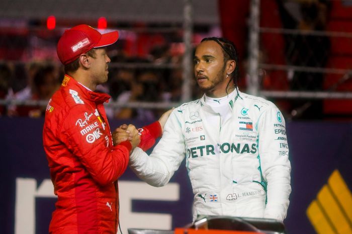 Lewis Hamilton unggul atas Sebastian Vettel di sesi kualifikasi F1, tetapi kalah cepat saat balapan