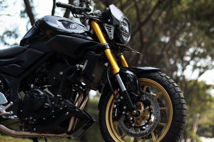 Modal Rp 5 jutaan pasang upside down aftermarket di Yamaha MT-25 Lama. 