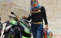 Hijaber Retno Wulan Mugi Lestari Jago Pakai Kawasaki Z1000