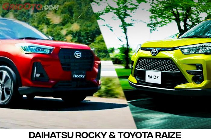 Ilustrasi Toyota Raize dan Daihatsu Rocky