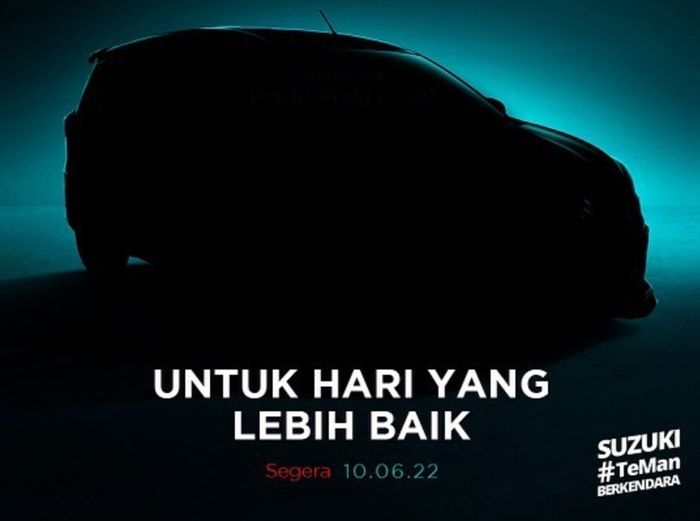 Siluet mobil baru diduga Suzuki Ertiga Facelift 2022 yang diunggah akun resmi Suzuki Indonesia, 17 Mei 2022