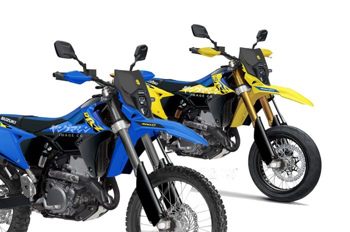 renderan motor dual purpose Suzuki DR-Z400S dan DR-Z400SM model 2025