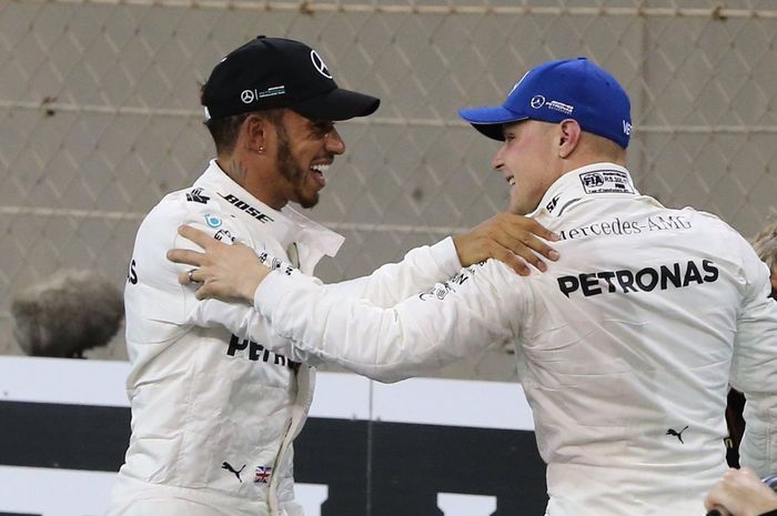 Lewis Hamilton dan Valtteri Bottas di GP F1 Abu Dhabi 2017, akankah mereka hanya bertahan hingga akhir musim 2018?