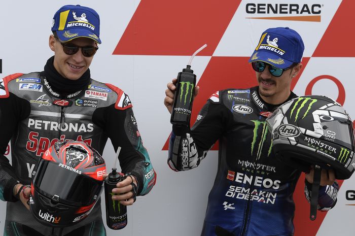 Fabio Quartararo dan Maverick Vinales, dua dari tiga pembalap yang sudah pasti berlaga di MotoGP 2021