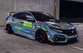 Honda Civic Type R Paling Eye Catching Jubah Full Stiker Hologram Bikin Silau