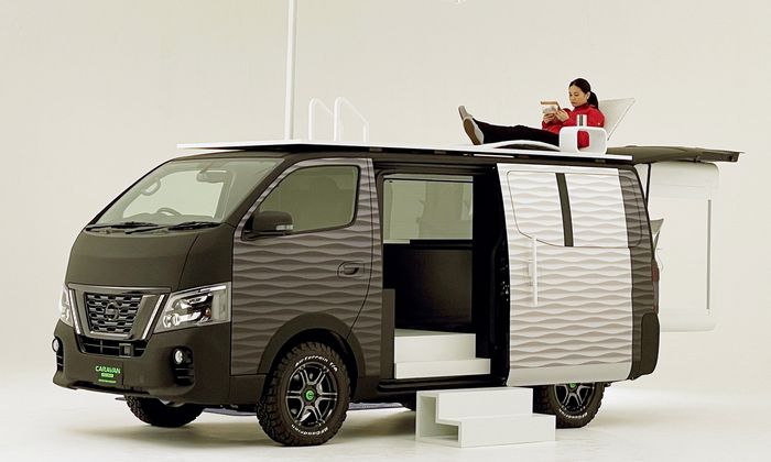 Nissan NV350 Caravan Office Pod yang dipamerkan pada Tokyo Auto Salon 2021