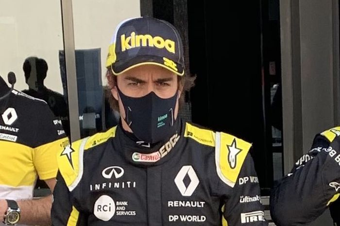 Fernando Alonso saat menjalani tes bersama tim Renault tahun 2020