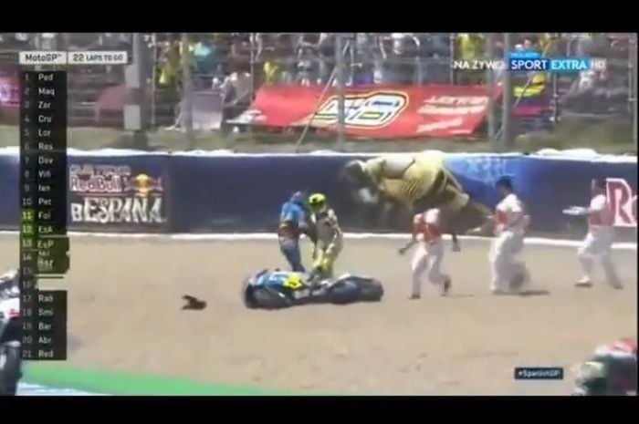 Jack Miller dan Alvaro Bautista terlibat kecelakaan di MotoGP Jerez