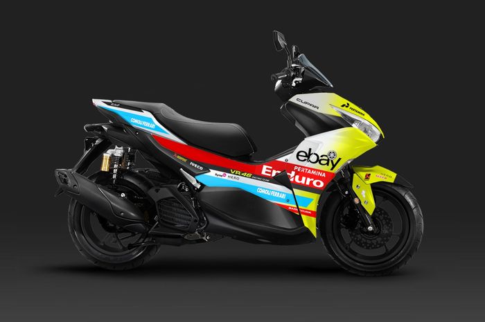 Digimods Yamaha Aerox 155 livery VR46 MotoGP karya Motoblast