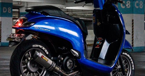 Scoopy Karbu Modif : Cover Bodi Belakang Plus Tameng Depan Scoopy Karbu