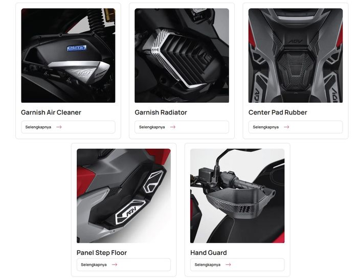 Aksesori resmi Honda ADV160