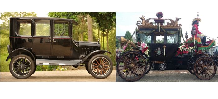 Desain dari Ford Model T dan kereta kuda Suryo Kencono
