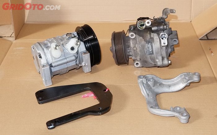 Pektan kompresor Denso Sudah termasuk braket untuk yang Kompresor rotari bawaan Outlander kalu sudah